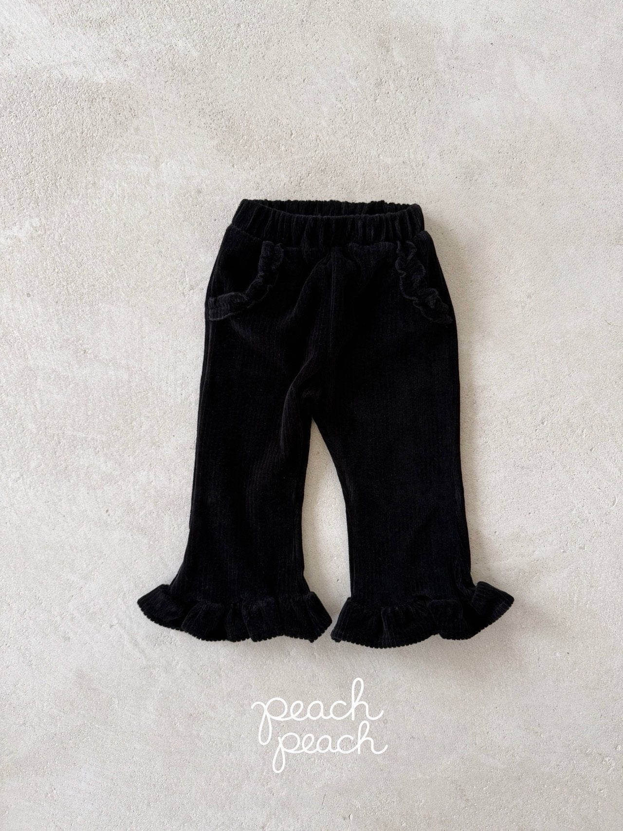 ［peach peach］Milk frill flare pants