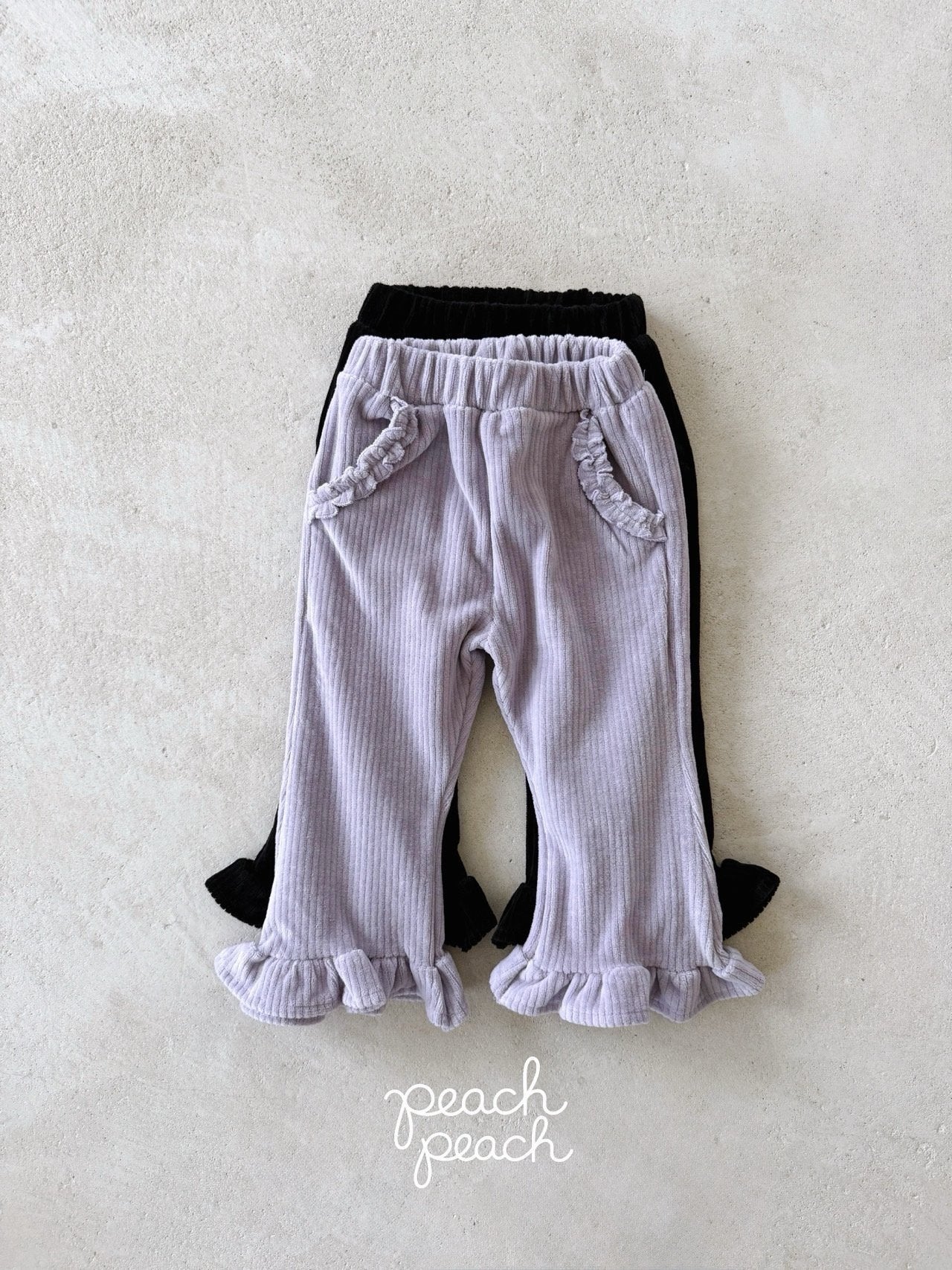 ［peach peach］Milk frill flare pants