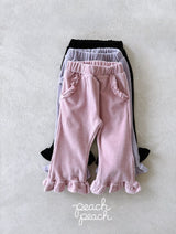 ［peach peach］Milk frill flare pants
