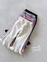 ［peach peach］Milk frill flare pants