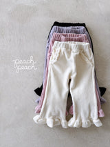 ［peach peach］Milk frill flare pants
