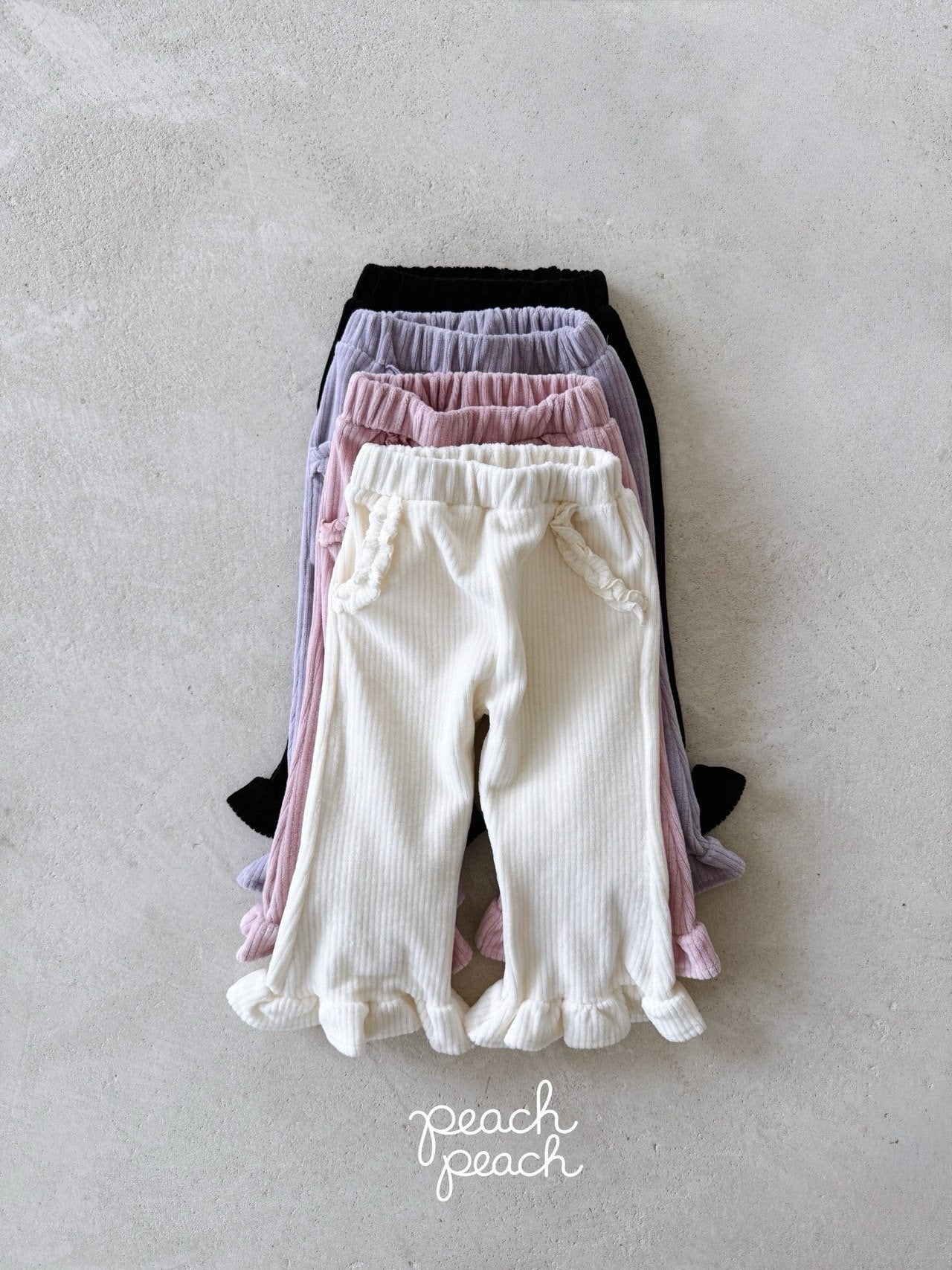 ［peach peach］Milk frill flare pants