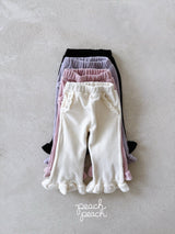 ［peach peach］Milk frill flare pants