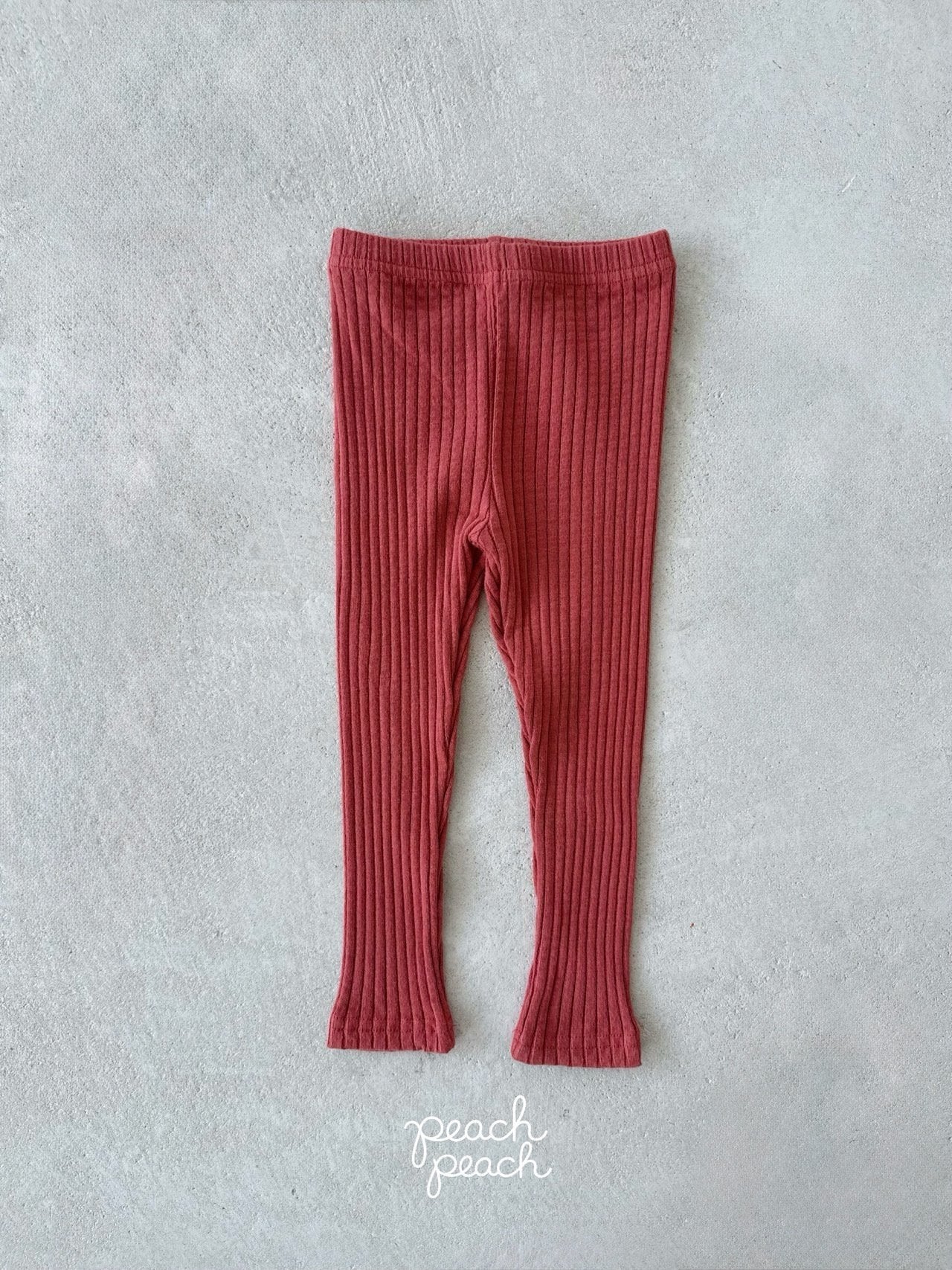 ［peach peach］Bonbon rib leggings