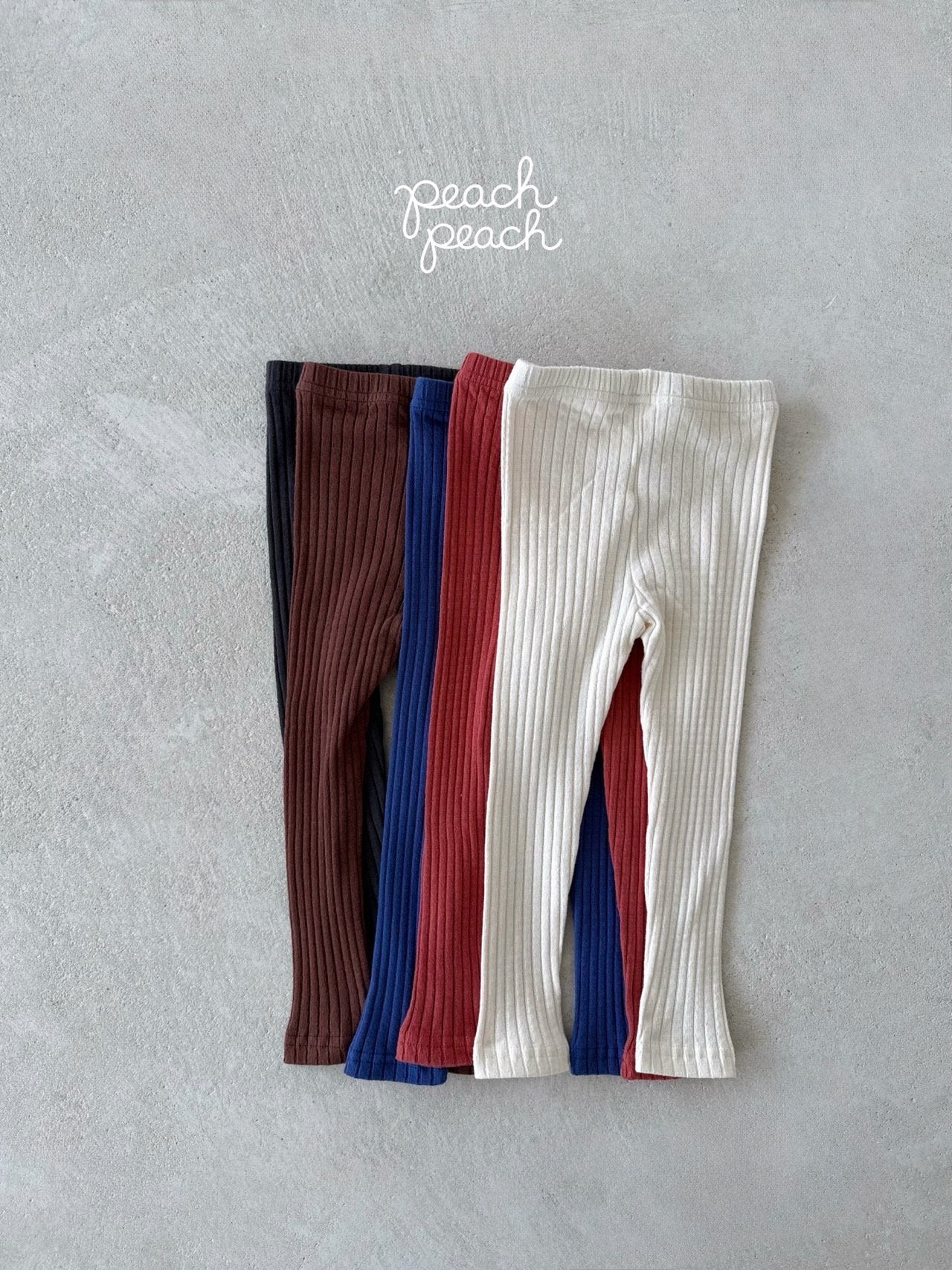 ［peach peach］Bonbon rib leggings