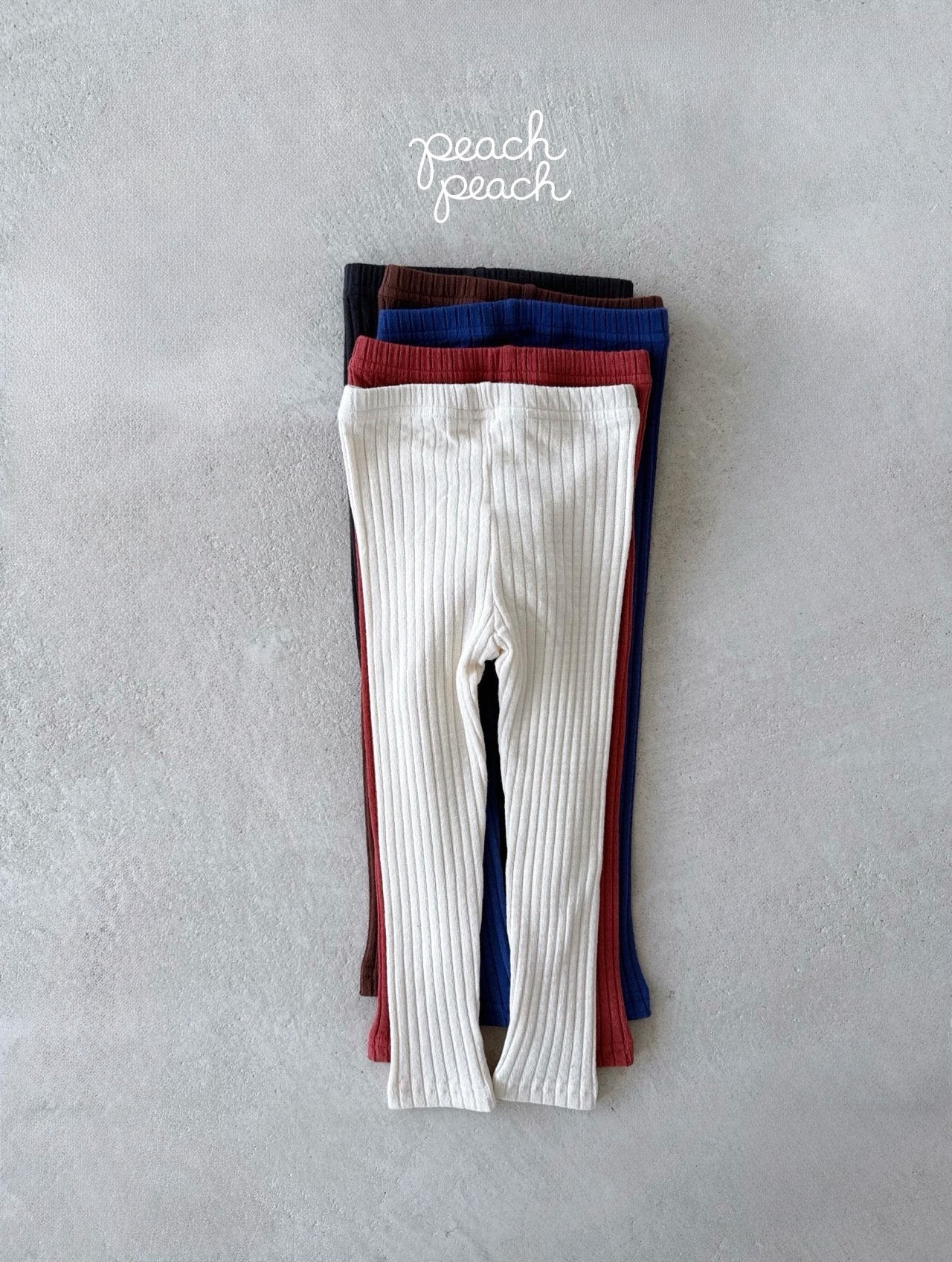 ［peach peach］Bonbon rib leggings