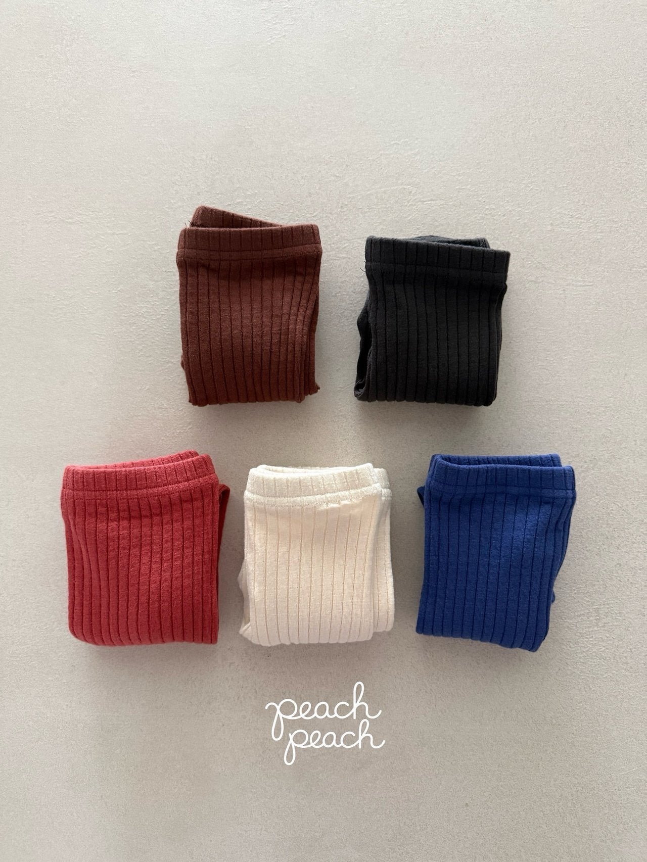 ［peach peach］Bonbon rib leggings