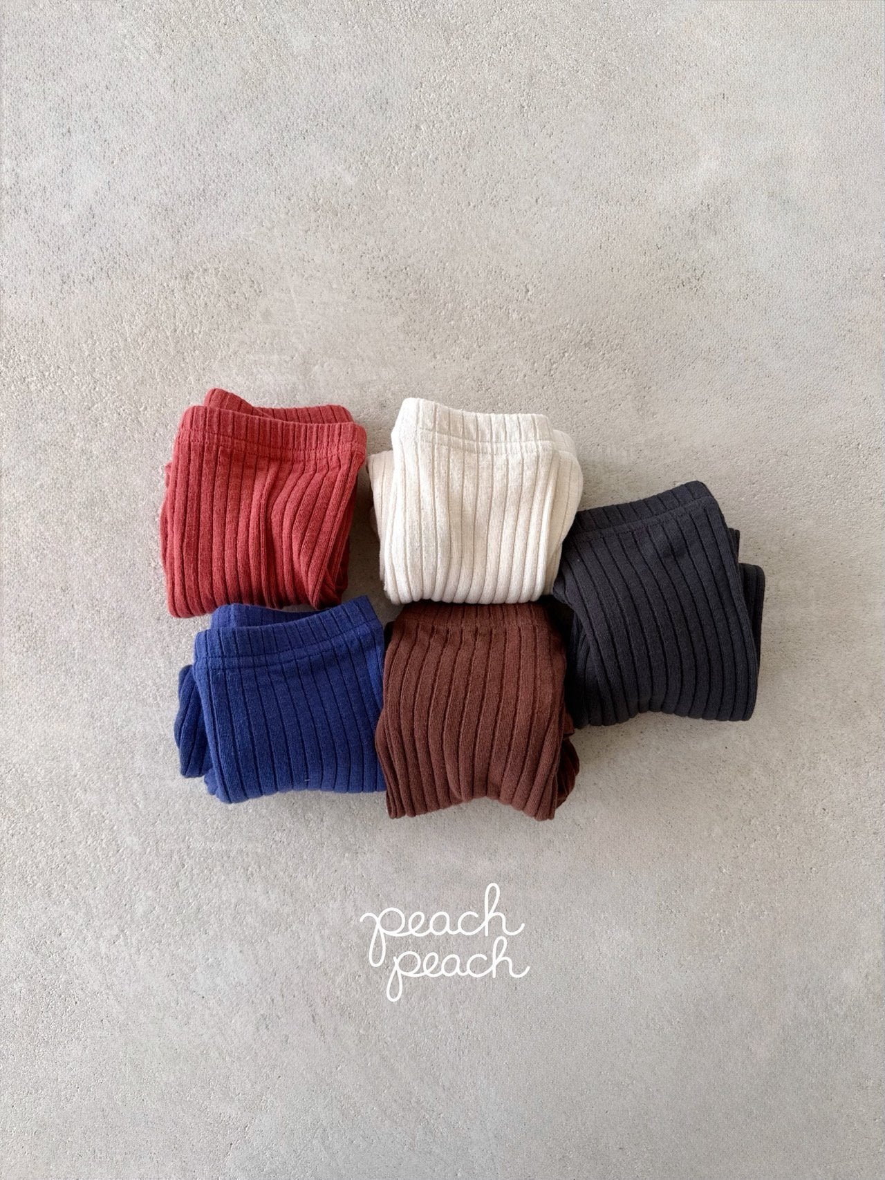 ［peach peach］Bonbon rib leggings