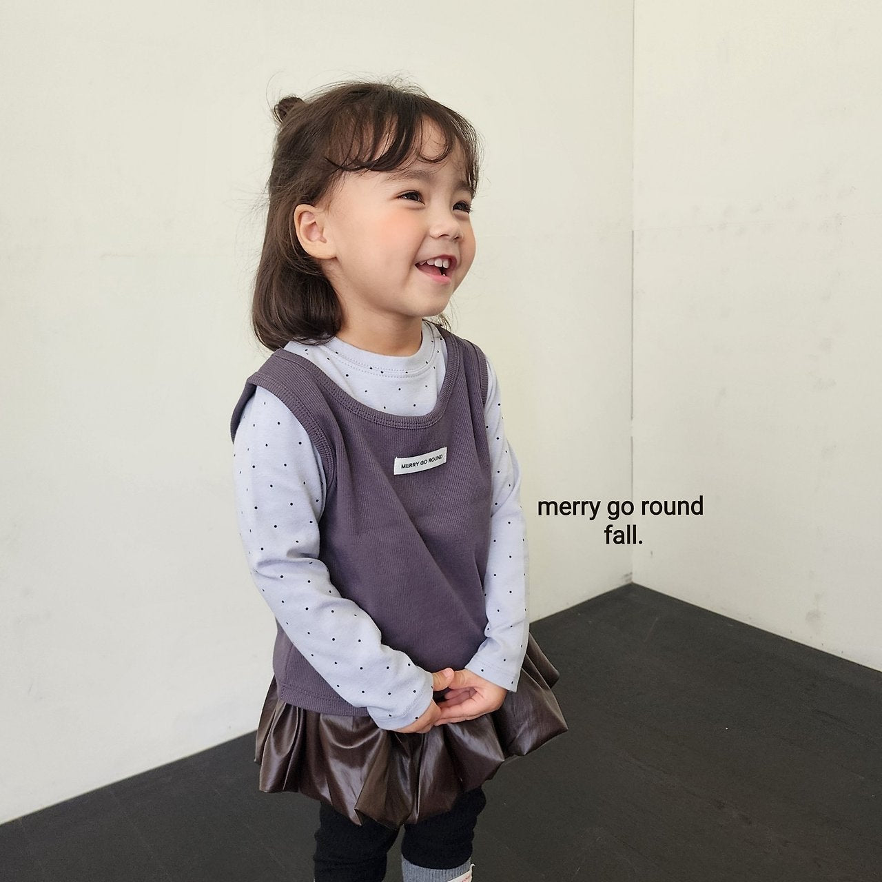 ［merry go round］Kinder layered vest set