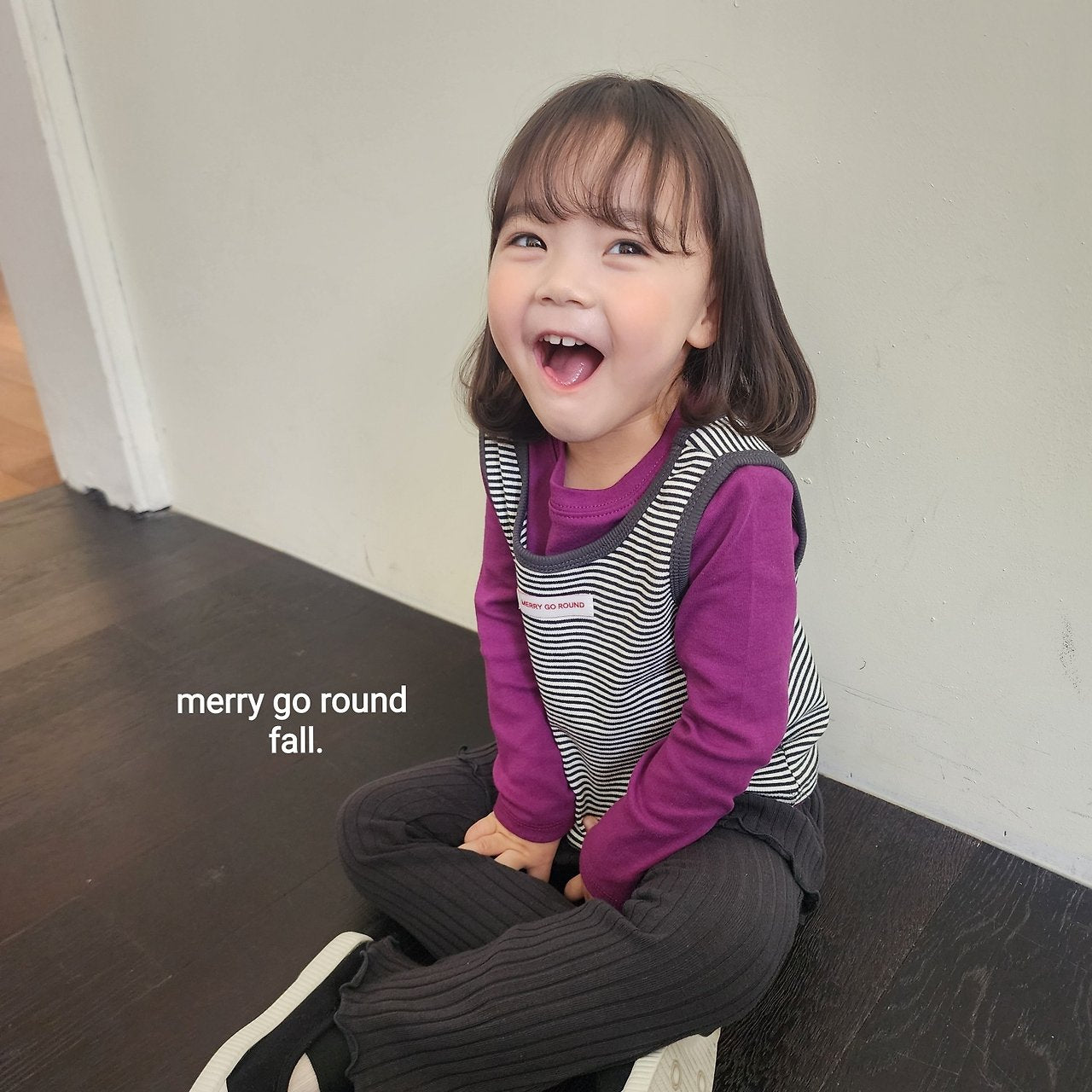 ［merry go round］Kinder layered vest set