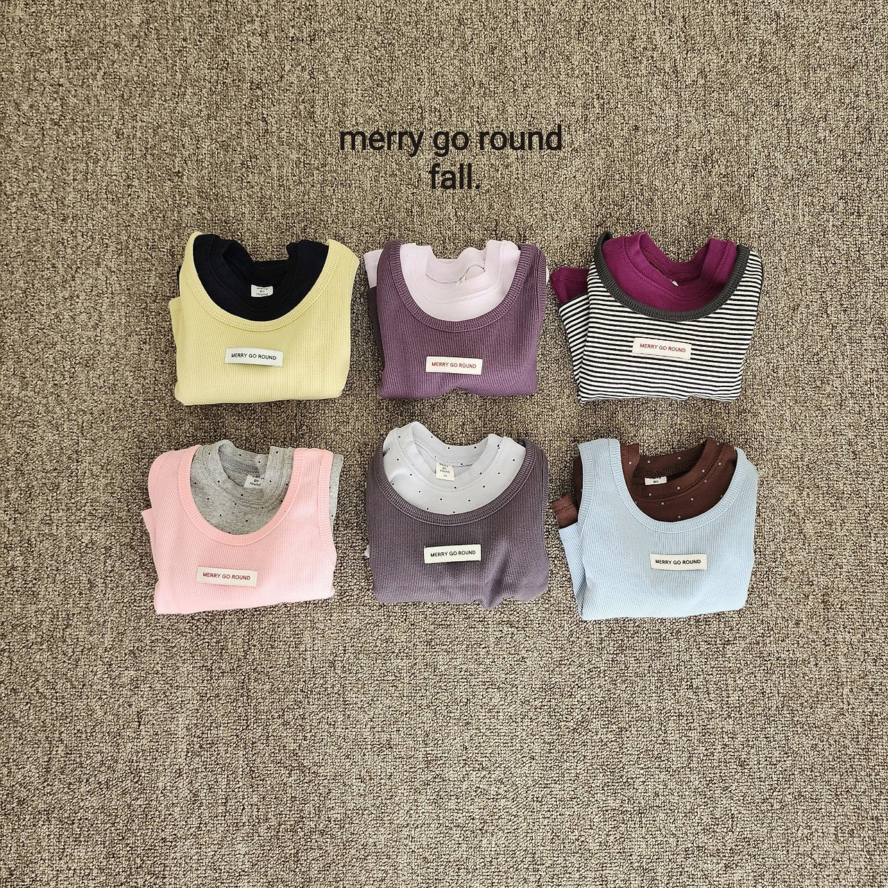 ［merry go round］Kinder layered vest set