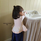 ［merry go round］Mimi frill rib tops
