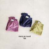 ［merry go round］Velvet jogger frill pants
