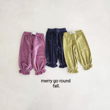 ［merry go round］Velvet jogger frill pants