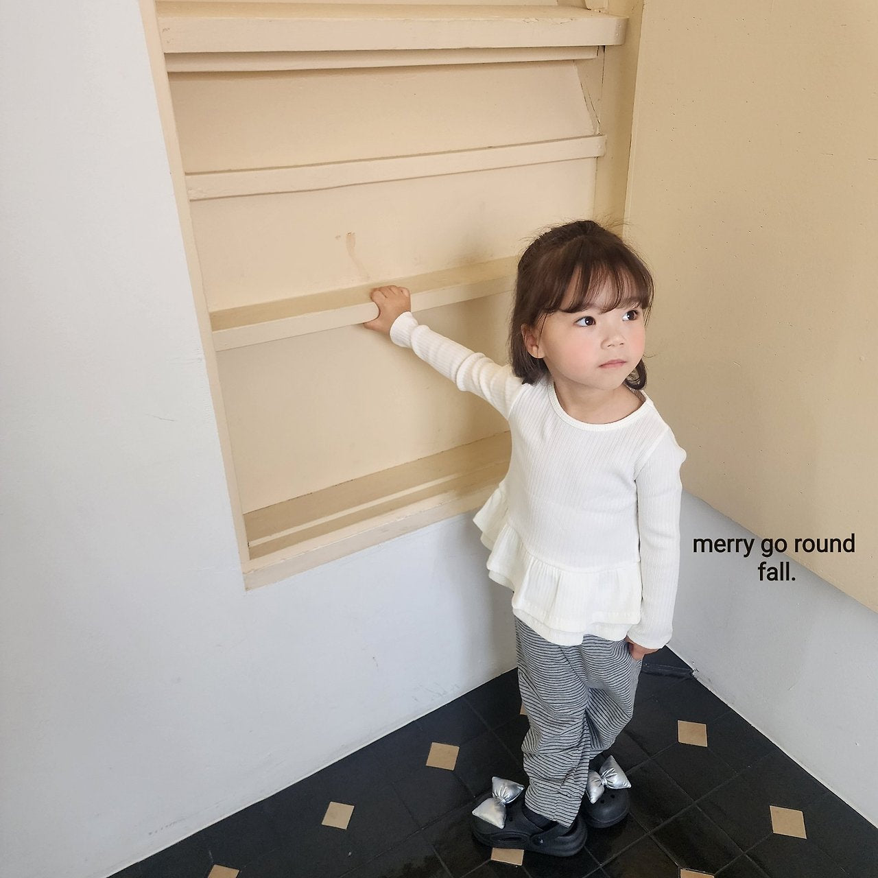［merry go round］Duble frill tee
