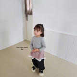 ［merry go round］Check layered skirt jogger pants