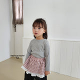 ［merry go round］Check layered skirt jogger pants