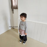 ［merry go round］Check layered skirt jogger pants