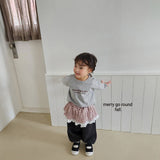 ［merry go round］Check layered skirt jogger pants