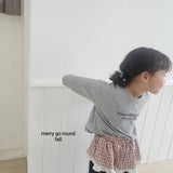 ［merry go round］Check layered skirt jogger pants