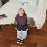 ［merry go round］Check layered skirt jogger pants