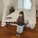 ［merry go round］Check layered skirt jogger pants