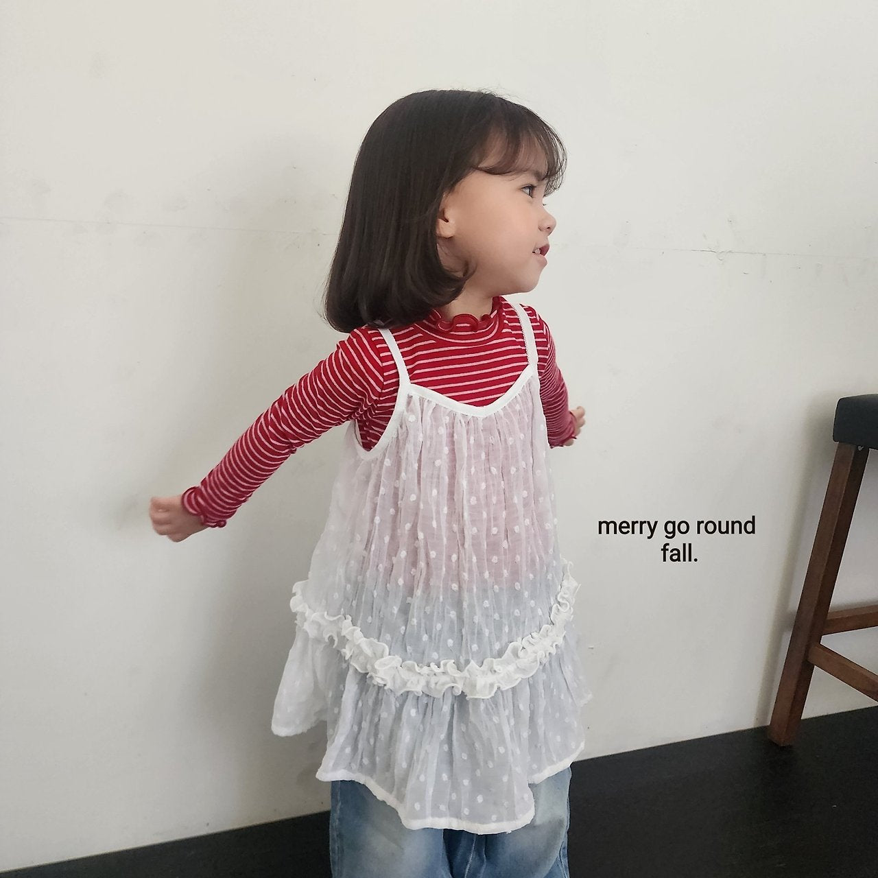 ［merry go round］Winkle dot one-piece