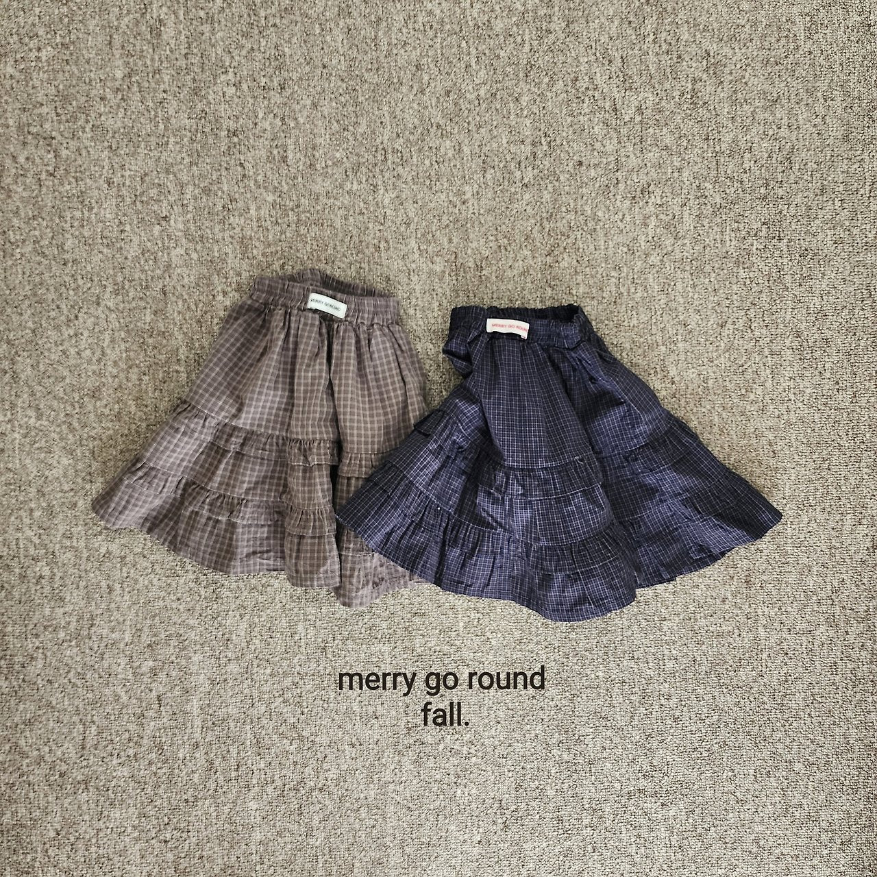 ［merry go round］Check frill skirt