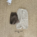 ［merry go round］Flower jogger pants