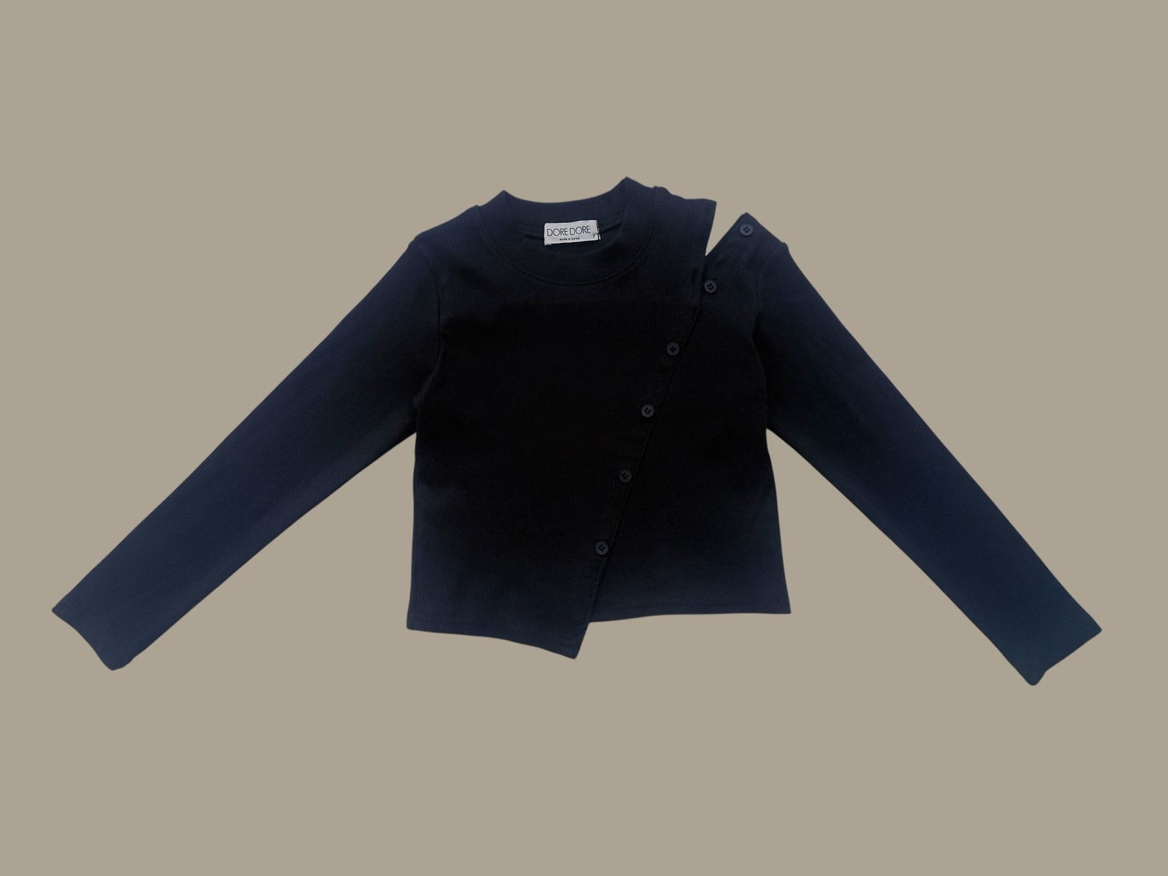 [DOREDORE] Unbalance slit tee