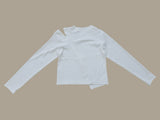 [DOREDORE] Unbalance slit tee