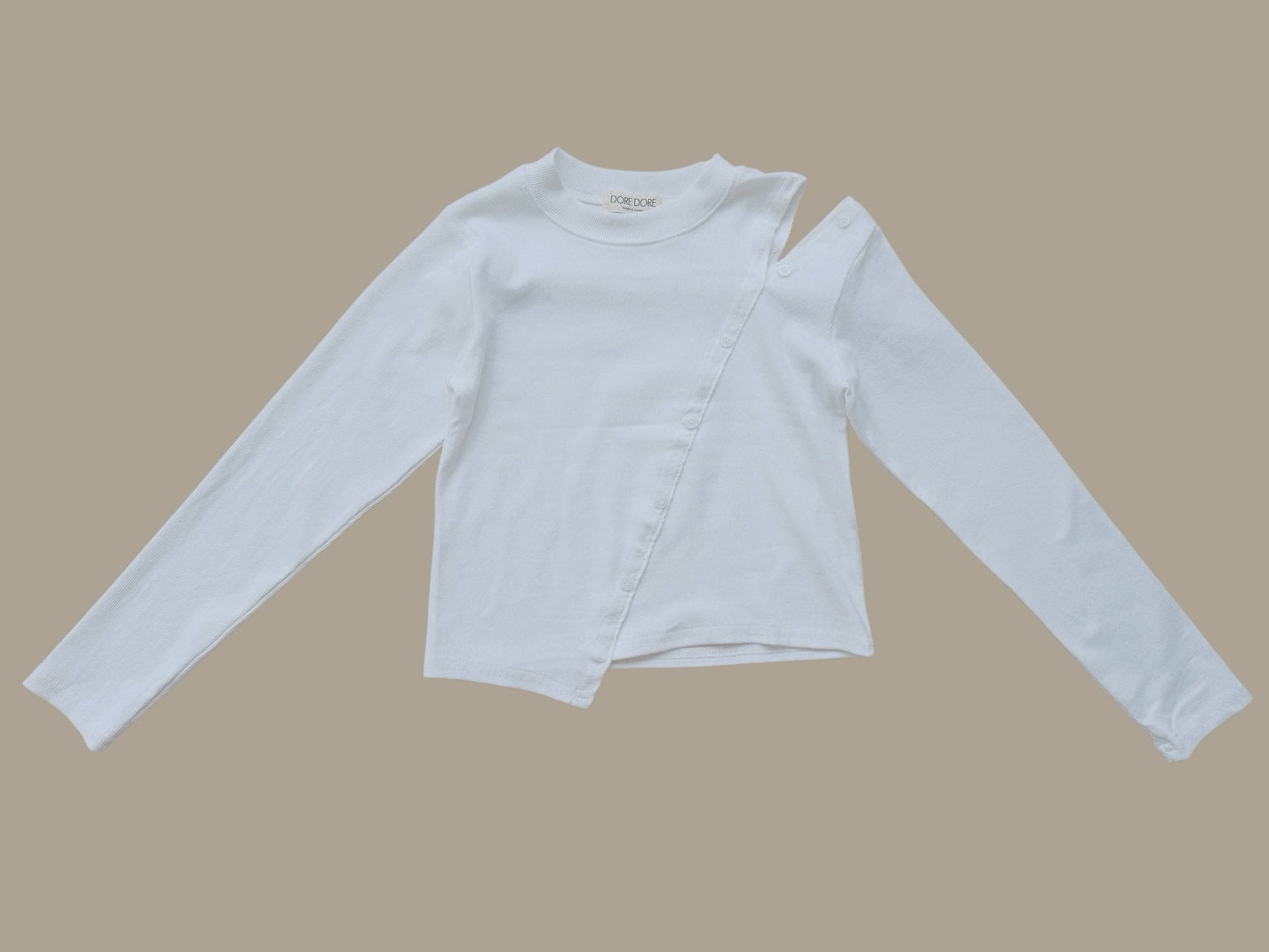 [DOREDORE] Unbalance slit tee