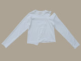 [DOREDORE] Unbalance slit tee