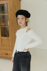[DOREDORE] Unbalance slit tee