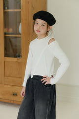 [DOREDORE] Unbalance slit tee