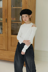 [DOREDORE] Unbalance slit tee