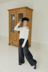 [DOREDORE] Unbalance slit tee