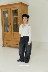 [DOREDORE] Unbalance slit tee