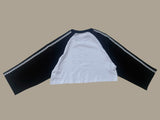 [DOREDORE] Lace raglan crop tee