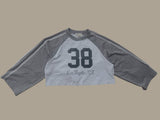 [DOREDORE] Lace raglan crop tee