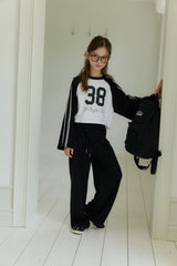 [DOREDORE] Lace raglan crop tee