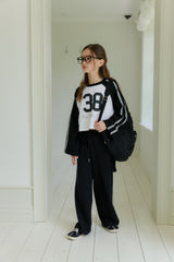 [DOREDORE] Lace raglan crop tee