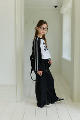 [DOREDORE] Lace raglan crop tee