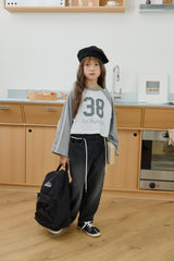 [DOREDORE] Lace raglan crop tee