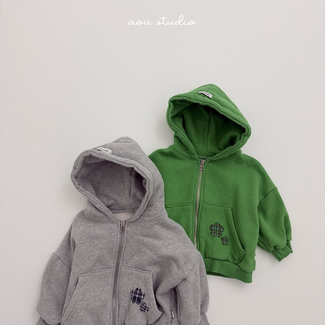[aou studio] Flower zip up hoodie
