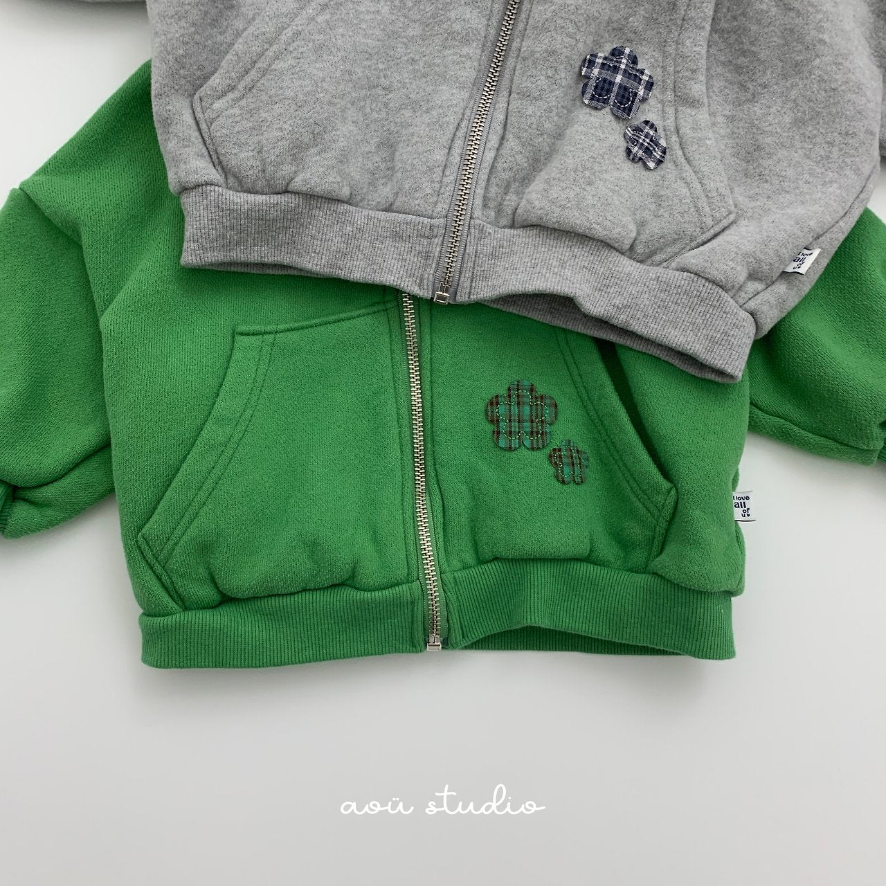 [aou studio] Flower zip up hoodie