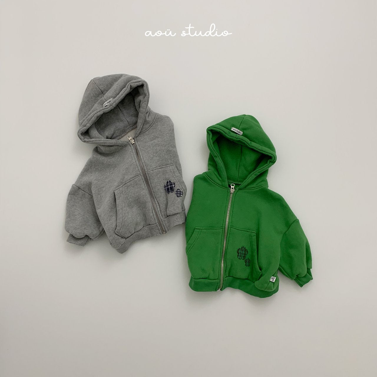 [aou studio] Flower zip up hoodie