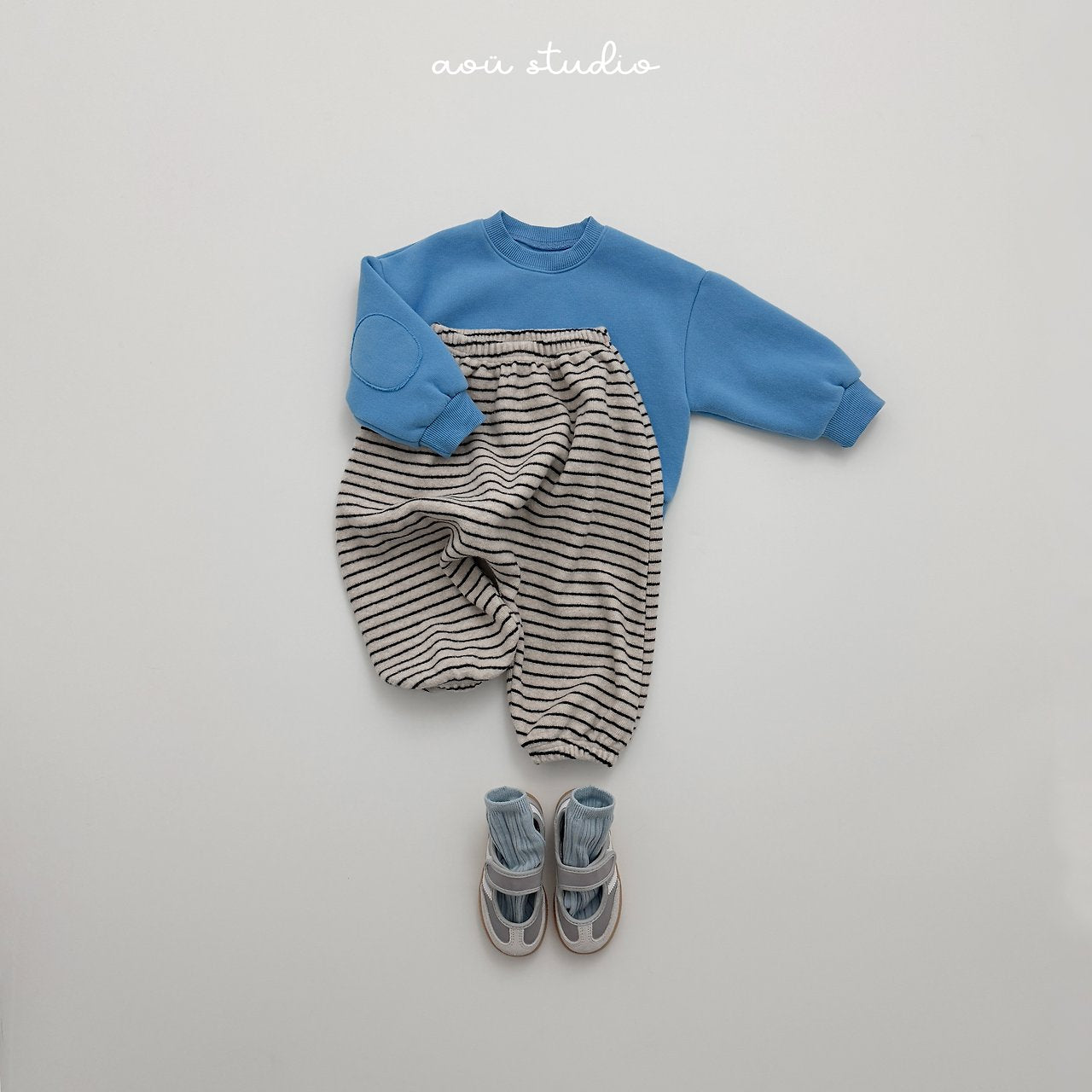 [aou studio] Pumpkin stripe jpgger pants