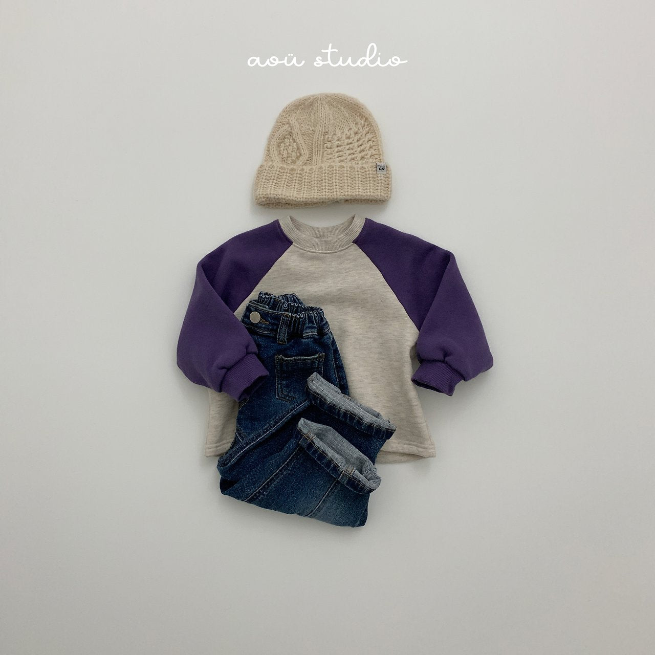 [aou studio] Fine raglan tee