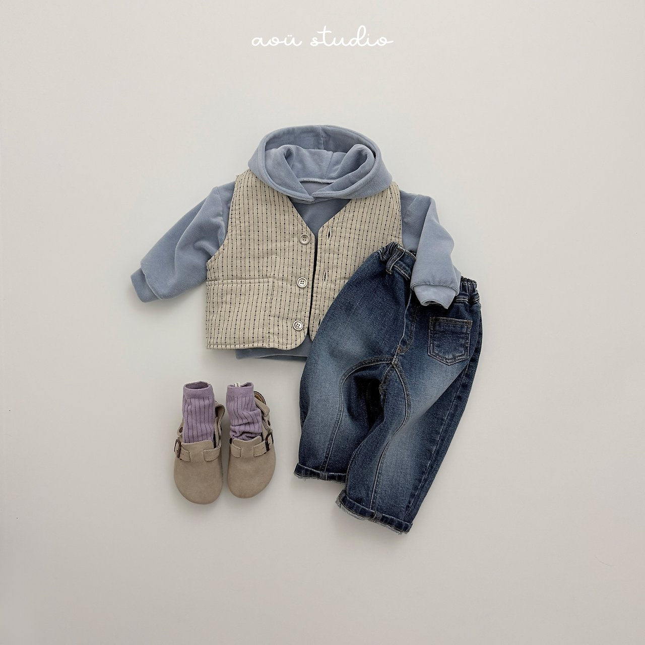 [aou studio] Time pocket denim pants